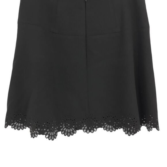 Ann Taylor Loft Acedemia Aline Floral Laser Cutout Scalloped Hem Skirt Blk Sz 6 - Picture 8 of 12